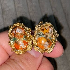 Vintage Morrey snap on earrings